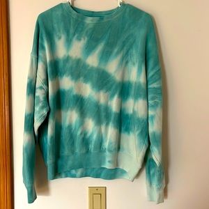 VS PINK tie dye crew neck sweatshirt